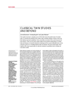 CLASSICAL TWIN STUDIES AND BEYOND