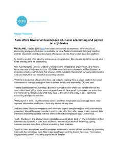 Media Release Xero offers Kiwi small businesses allinone