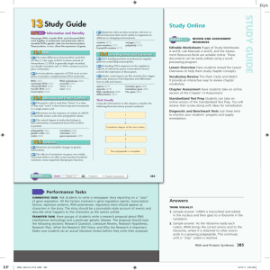 Ch. 13 end of chapter review