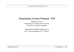 Transmission Control Protocol: TCP