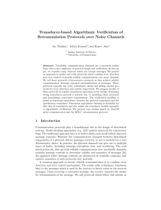 Transducer-based Algorithmic Verification of Retransmission Protocols