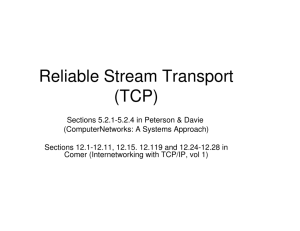 Reliable Stream Transport (TCP)