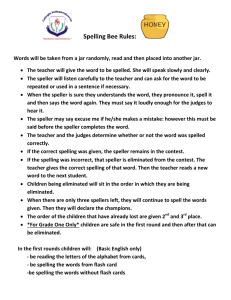 Spelling Bee Rules: