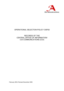 OSP20: Records of the Central Office of Information