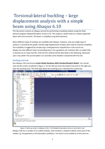 Torsional-lateral buckling – large displacement analysis with a