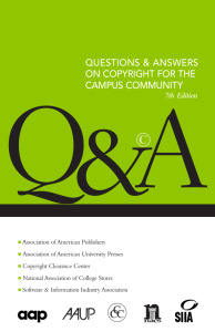 questions & answers on copyright for the campus community