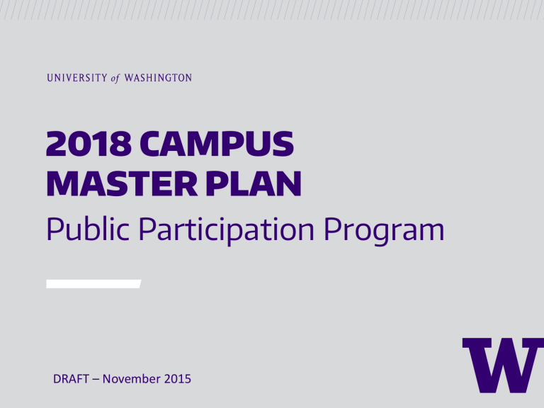 Campus Master Plan - University of Washington