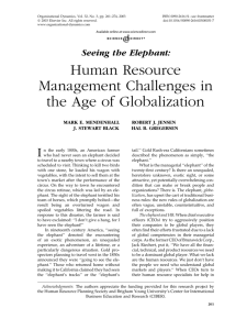 Human Resource Management Challenges in the Age of Globalization