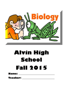 Alvin High School Fall 2015