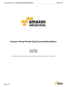 Amazon VPC–to–Amazon VPC Connectivity Options