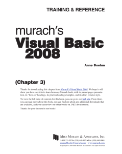 Visual Basic isual Basic isual Basic isual Basic 2008