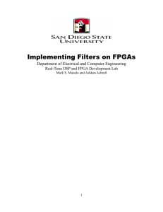 Implementing Filters on FPGAs