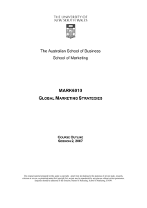 mark6010 global marketing strategies