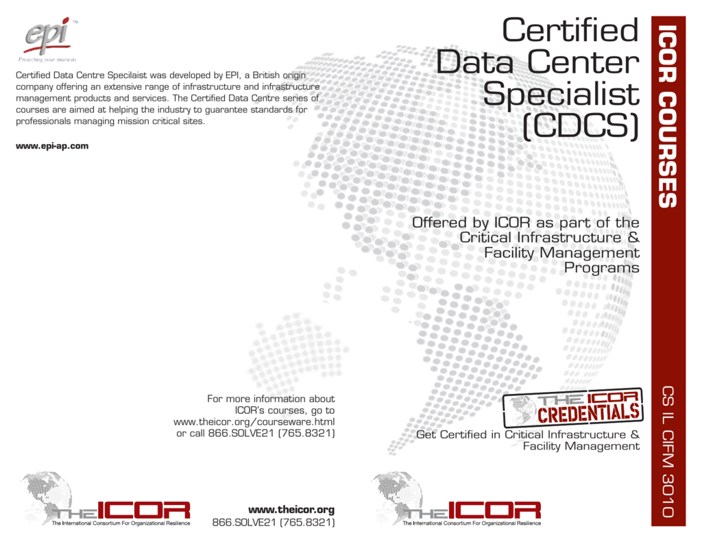 Certified Data Center Specialist CDCS 