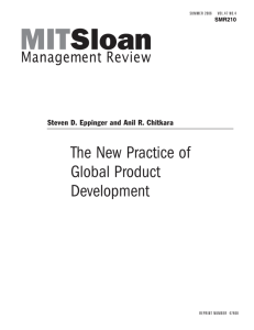 The New Practice of Global Product Development