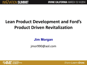 Lean Product Development and Ford's Product Driven Revitalization