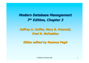 Modern Database Management 7th Edition, Chapter 3