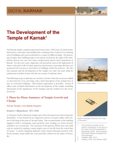 The Development of the Temple of Karnak1