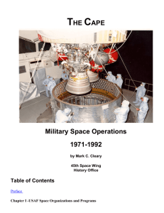 Table of Contents - Air Force Space and Missile Museum