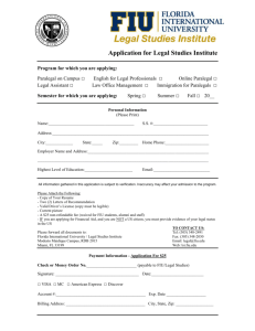 Application Form - Legal Studies Institute