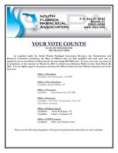 SlateOfOfficers 2014-2015 - South Florida Paralegal Association