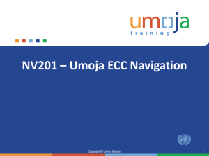NV201 – Umoja ECC Navigation