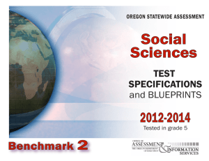 Social Sciences Test Specifications and Blueprints Benchmark 2