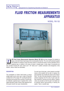 FLUID FRICTION MEASUREMENTS APPARATUS