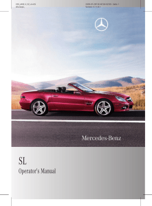 Operator's Manual - Mercedes
