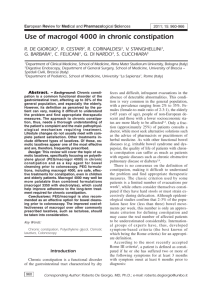 Use of macrogol 4000 in chronic constipation