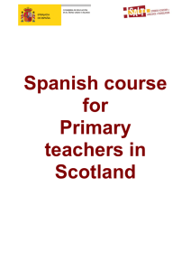 Spanish course for Primary teachers in Scotland