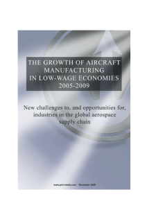 The growth of aircraft manufacturing in low-wage - PMi