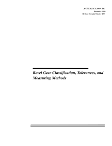 Bevel Gear Classification, Tolerances, and Measuring Methods