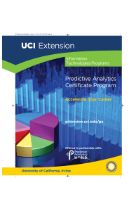 Predictive Analytics brochure - UCI Extension