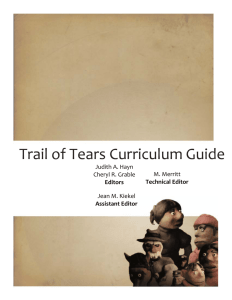 Trail of Tears Curriculum Guide - University of Arkansas at Little Rock