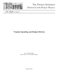 Virginia Spending and Budget Reform