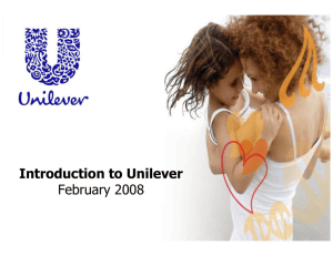 Introduction to Unilever February 2008