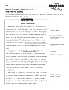 Persuasive Essay - Sadlier