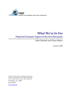 What We're In For - Center for Economic and Policy Research