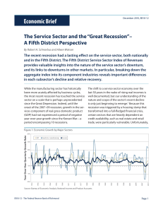 The Service Sector and the "Great Recession"