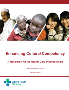Enhancing Cultural Competency - A Resource Kit for Health Care
