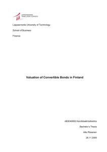 Valuation of Convertible Bonds in Finland