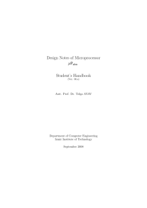 Design Notes of Microprocessor Student's Handbook