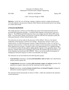 Lab 7, Processor Design in VHDL