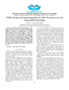 VHDL Design and Implementation of ASIC Processor Core