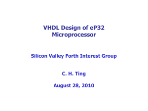 VHDL Design of eP32 Microprocessor