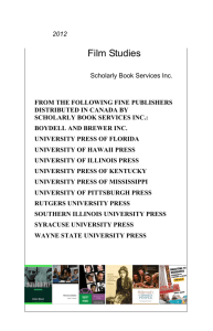 Film Studies - Scholarly Books