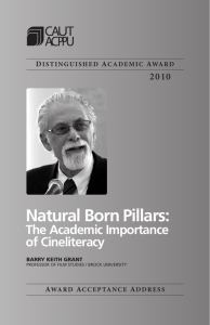 Natural Born Pillars: The Academic Importance of Cineliteracy