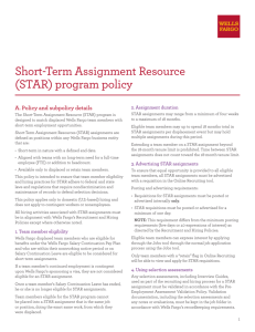 Short-Term Assignment Resource (STAR) program