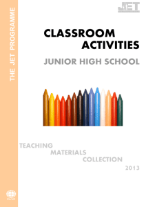 Classroom Activities Junior High School